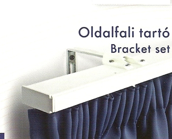Oldalfali L tartó műanyag sínhez
