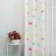 A.Törtfehér mart organza kész függöny terra nyers virágokkal 280x240cm széles/Cikksz:01140056