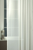 Fehér sable kész függöny kék organza mintával/170x200cm/Cikksz:01120047