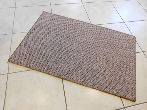 Akciós strapabíró lábtörlő kis szőnyeg barna mintás kb:50x80cm 