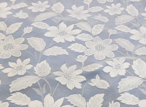 Fehér jaquard maradék csipke függöny VGN 80x370CM