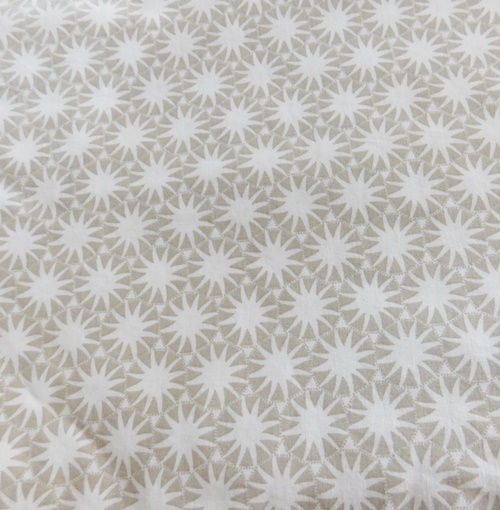 Szürkésbarna csillagos pamutpolieszter maradék 55x95cm 