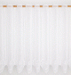 Fehér -ezüst virágos mart organza maradék függöny 100x260cm széles/Cikksz:1240573