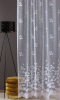 Ecrü organza kész függöny lila drapp minta/018/Cikksz:01310329