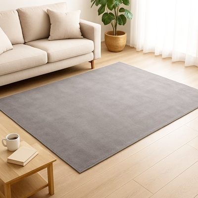Velúr kész szőnyeg középszürke 100x200cm Akciós!