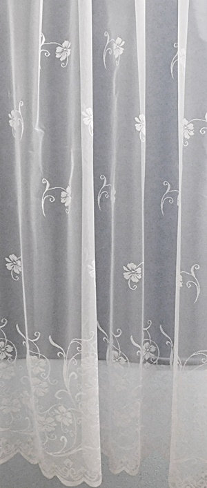 Fehér jaquard függöny DR-7257 bordűrös 160x240cm 