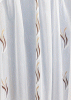 Fehér sable maradék függöny Lila virágos nyírt mintával 110x260cm/Cikksz:1240044